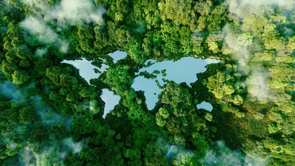 green map of earth